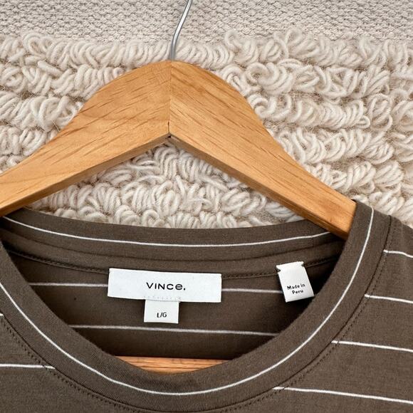Vince Cotton Striped Tee - Picture 3 of 4